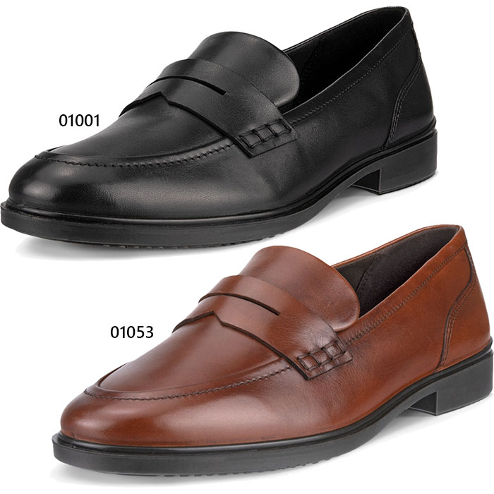 残響音 レディース レザーローファー dress classic 15 シューズ 本革 黒いこと 黒 赤銅色 赤銅色 貨物輸送無料 ecco 209803