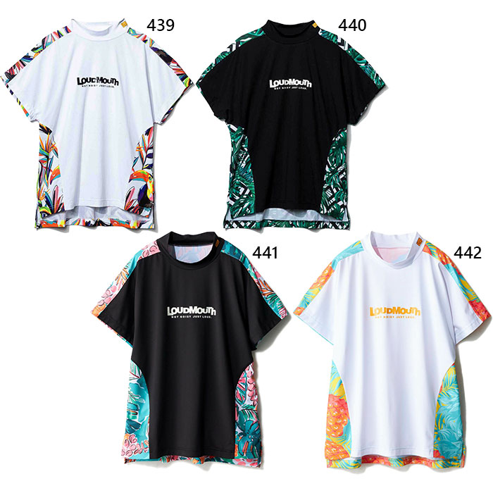 ラウドマウス レディース ECOベントメッシュ オーバーシャツ ゴルフウェア トップス 半袖 吸汗速乾 UVカット 接触冷感 送料無料 LOUDMOUTH 765659