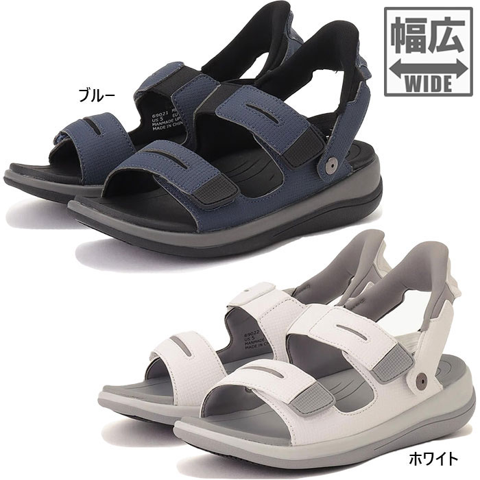 広広とした幅 3E好いかげんに オーソフィート レディース ホテイラン CALYPSO マイクロ衣料繊維 サンダル ハンズフリーシューズ 白いこと 白 青碧 青 貨物輸送無料 orthofeet OF69021W OF69022W