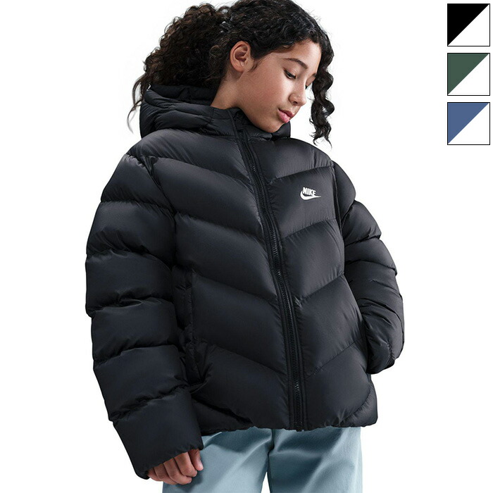 ナイキ ジュニア キッズ オールデイ プレー サーマフィット Therma-FIT ルーズフィット パファー ジャケット 上着 アウター トップス 長袖 保温 撥水加工 ホワイト 白 ブラック 黒 送料無料 NIKE HQ4976 6,235円