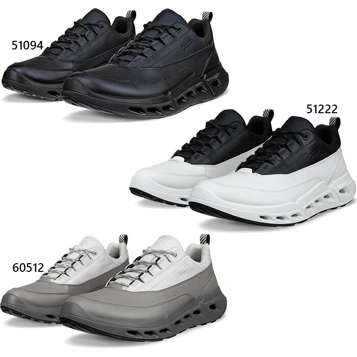 エコー メンズ レザー Gore-Tex スニーカー Biom 720 シューズ 紐靴 ローカット 本革 ホワイト 白 ブラック 黒 グレー 灰色 送料無料 ecco 850304