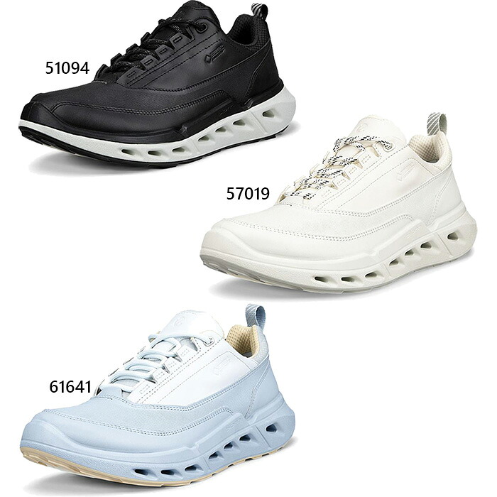 エコー レディース バイオム Biom 720 レザー Gore-Tex スニーカー シューズ 紐靴 ローカット カジュアル ホワイト 白 ブラック 黒 ブルー 青 送料無料 ecco 850303