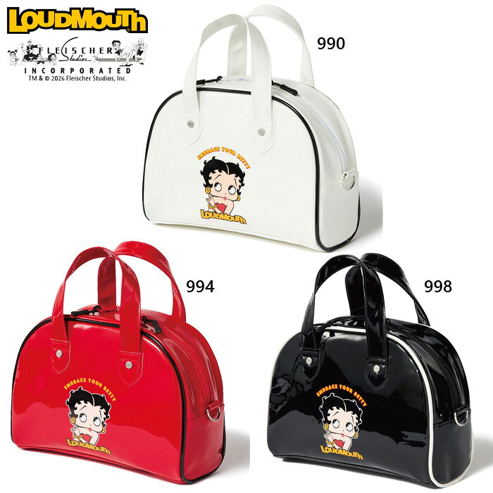 ラウドマウス メンズ レディース ベティー ブープ LOUDMOUTH×Betty Boop カートバッグ ゴルフ用品 ホワイト 白 ブラック 黒 レッド 赤 送料無料 LOUDMOUTH 866923