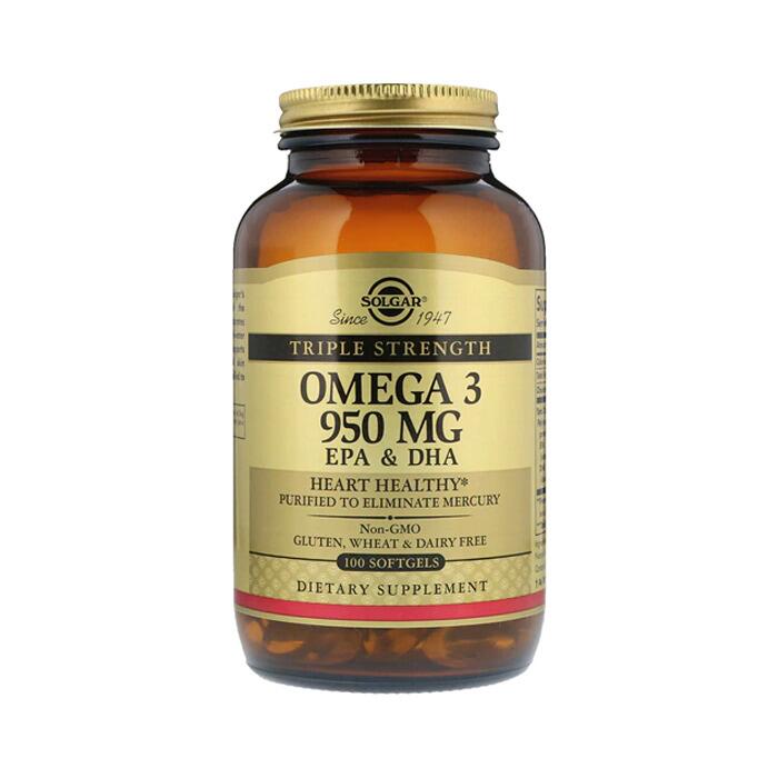 トリプル ストレングス オメガ3 950mg 100ソフトジェル ソルガー 【Solgar Triple Strength Omega-3 950 mg 100 Softgels)】