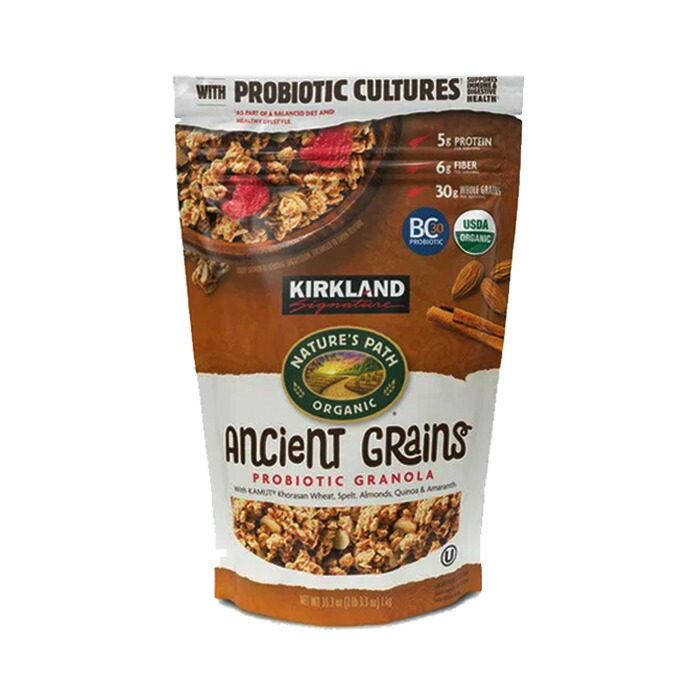 【楽天市場】カークランドシグネチャー オーガニック アンシェント グレイン プロバイオティック グラノーラ 1kg (35.3oz