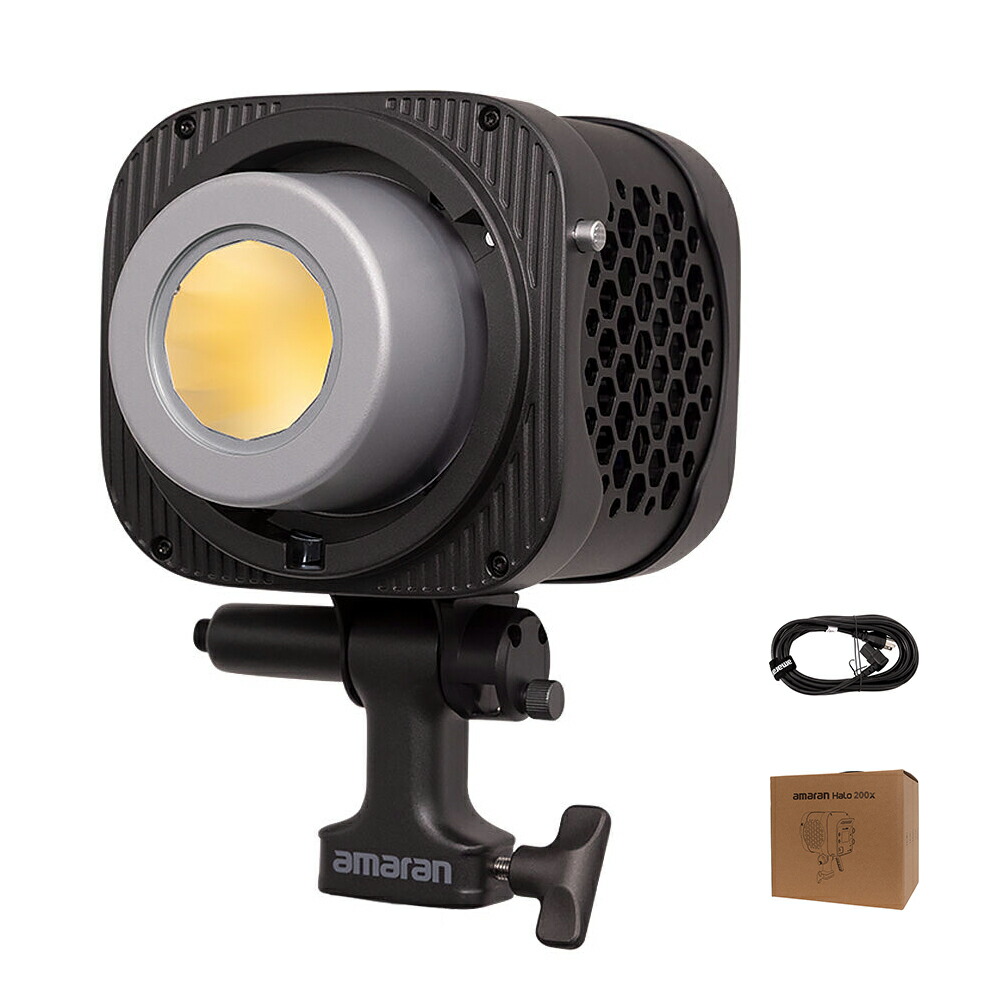 【10倍尖んがり】 Aputure amaran Halo 200x COB LED映像媒体点火装置 2700K-6500K色気温 CRI96+ TLCI97+ パウダーコンパクト 軽さ化 NFC有りの実輪っか 適用業務抑えつける能力のある Bowensマウント相応う 制作室点火装置、触れちらかす、映像映画化などに当て嵌める 映画化点火装置