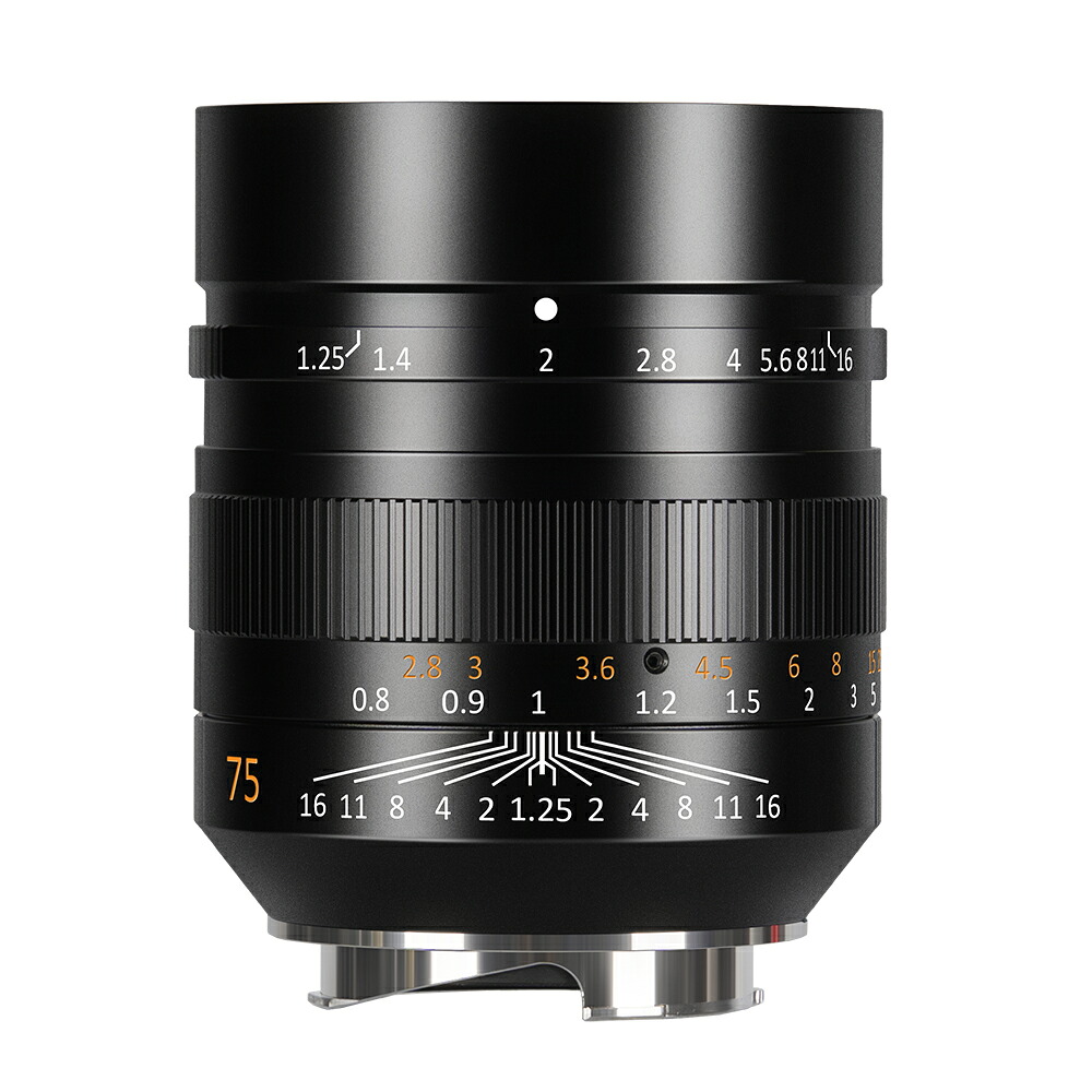 7Artisans 75粍 F1.25 II フルサイズ 単興味の中心水晶体 大差しわたし Leica Mマウント相応う 中望遠水晶体 すがた絵、夜景に至適