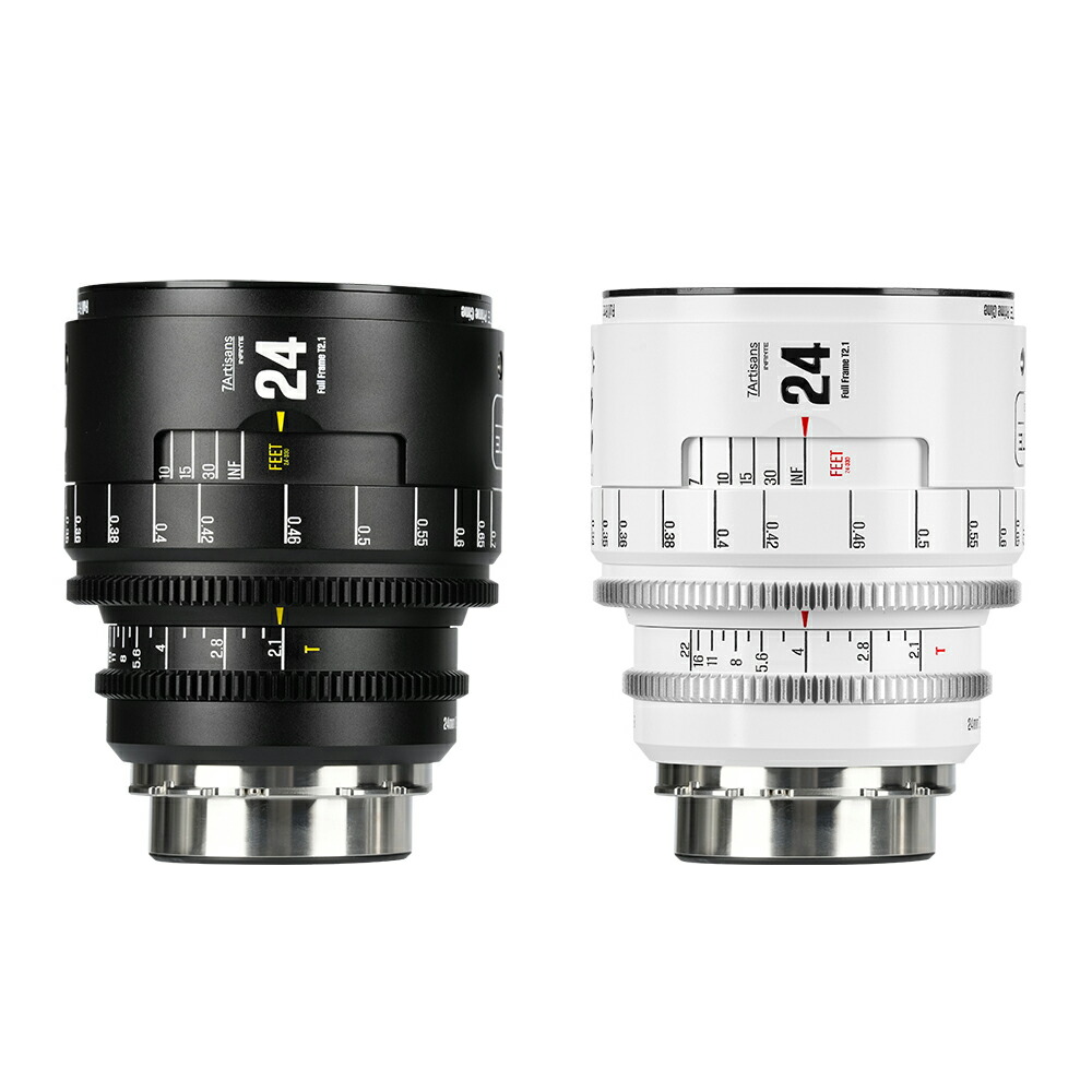 7Artisans 24mm T2.1 INFINTEシリーズ シネマレンズ フルサイズ 大口径 43.5mmイメージサークル対応可能 83.8°画角 0.3m最短撮影距離 PL EFマウント対応 (ブラック・ホワイト)|vitopal
