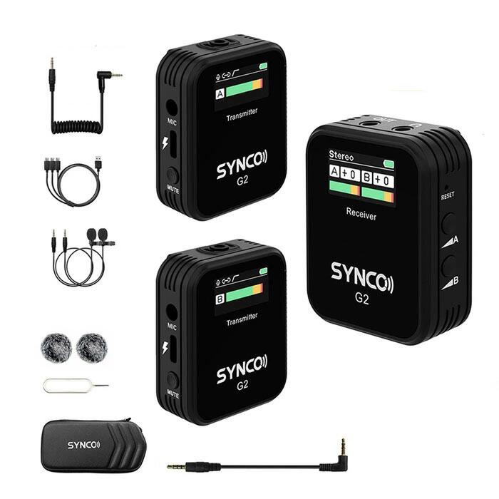 楽天市場】SYNCO G1 A2 Pro 2.4GHz ワイヤレスマイク 2台送信機・１台