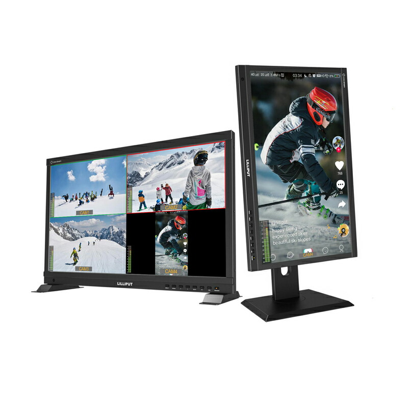 LILLIPUT PVM220S 21.5インチ 監視用モニター 1920&times;1080 500cd/m&sup;2 コントラスト1500:1 HDMIとSDIの信号互換コンバージョン HDMI入力出力 90&deg;回転可能 スマホに対応｜vitopal