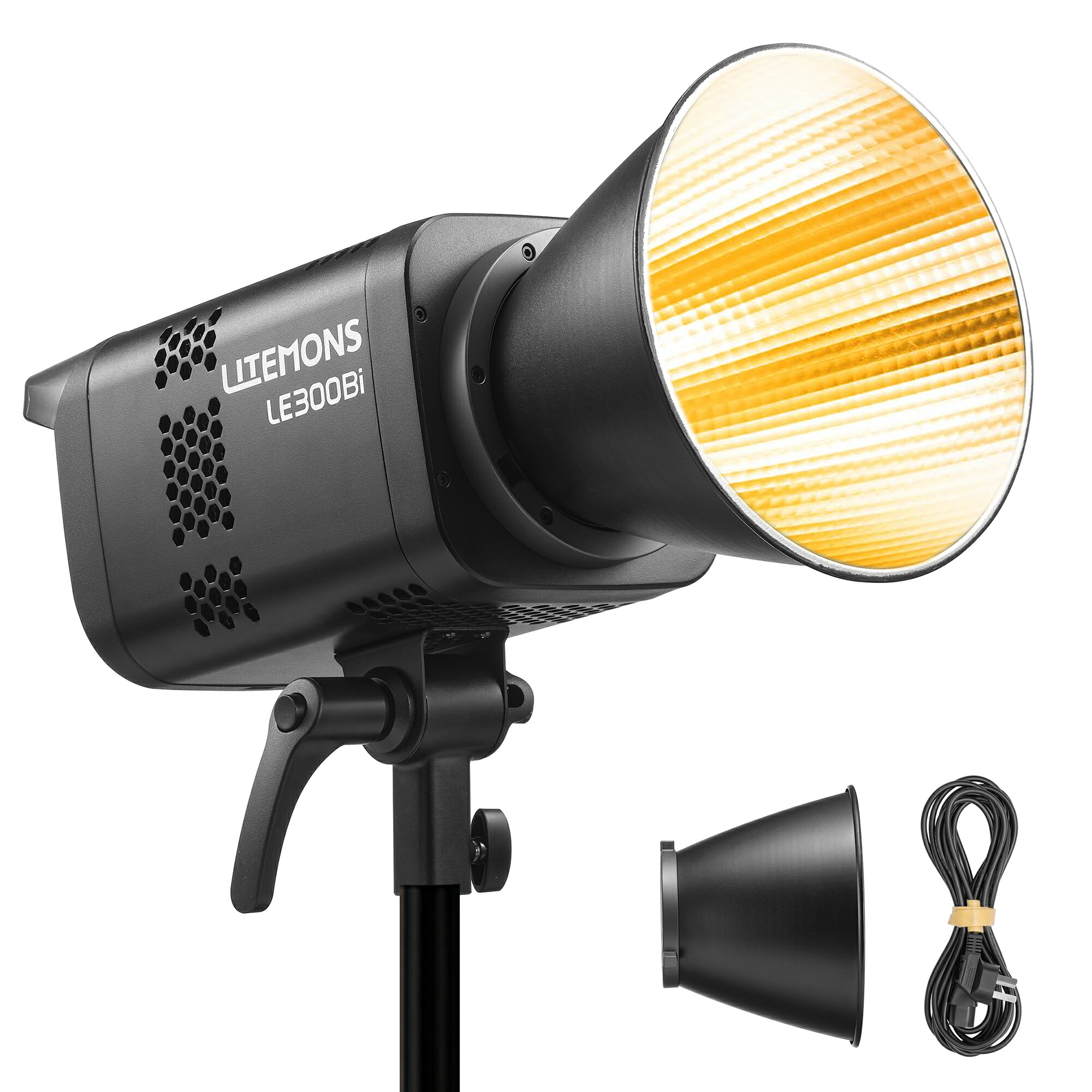 Godox LITEMONS LE300Bi LE600Bi LED映画化点火装置 320W 620W 2800K-6500K色気温 11類概念FX点火装置体裁 CRI98 TLCI98 NFC有りの実輪っか DMX 適用業務抑えつける能力のある Bowensマウント相応う 映画化点火装置 （黒いこと）