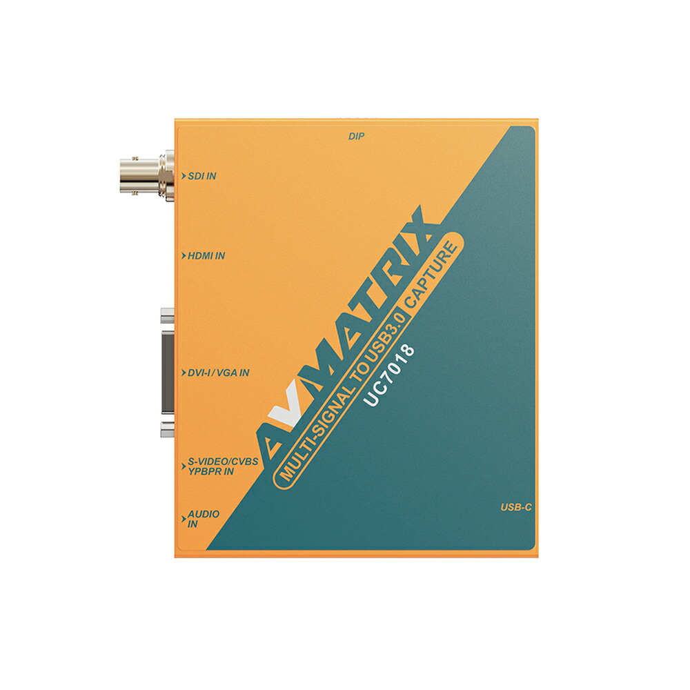 AVMATRIX UC7018 MULTI-SIGNAL TO USB3.0 ビデオキャプチャー USB3.1 Gen1 (USB3.0)出力 USB Type-Cキャプチャー可能 SDI/HDMI/S-VIDEO/YPBPR/DVI/VGA入力 OBS、ZOOM、Teams、Twitch、Vmixなどに対応 ライブストリーミング (UC7018)｜vitopal