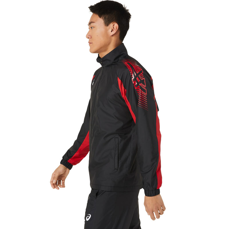 アシックスasics裏トリコットウインドブレーカージャケットSAトレ-ニングアパレル(メンズ)(2031D535-002)