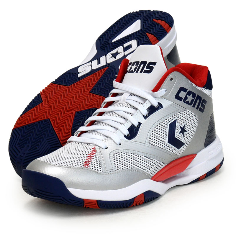 コンバース converse CONS ACCELERATOR MID 籠球シューズ バッシュ 25AW(33500470) バスケットボール-シューズ-スポーツ・アウトドア