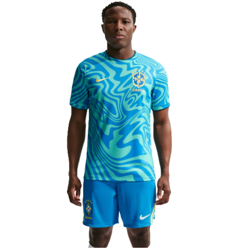 ナイキ NIKE ブラジル連邦共和国代議員団 Dri-FIT 翰林院労働者階級 プレマッチトップ 蹴球 レプリカウェア 26SU(IH1662-369)