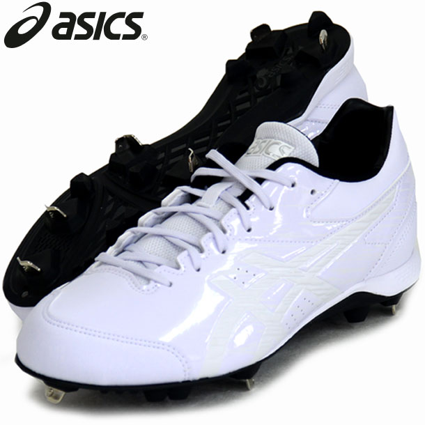 アシックス asicsNEOREVIVE 4 WHTベイスボール BB脂底 LP 白スパイク 21SS (1123A032-110)