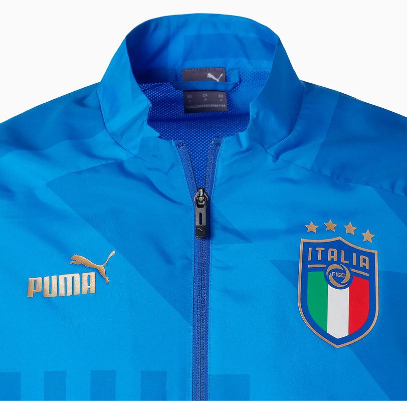 イタリア代表 22 プレマッチ ジャケット ブルー Puma プーマ サッカー ウエア ウインドブレーカー 17 店頭受取対応商品 ラッピング無料