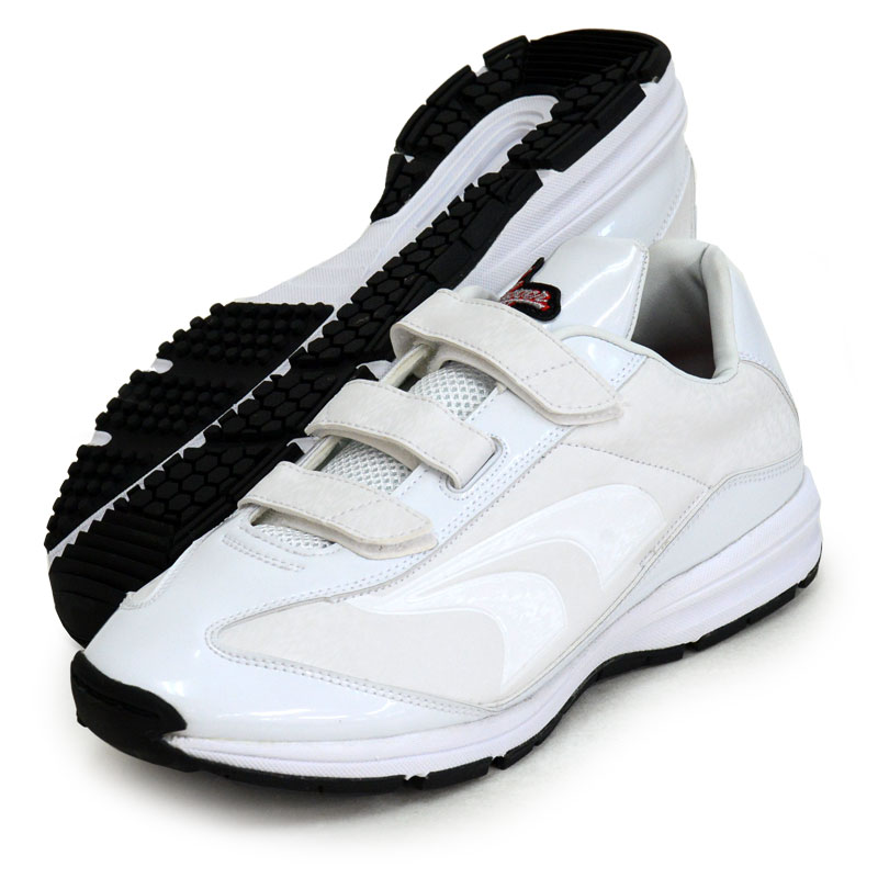 クボタスラッガー Slugger トレーニングシューズ 白 (TS-03W) 3本ベルト 野球 アップシューズ トレシュー 23SS(D-027W) 久保田