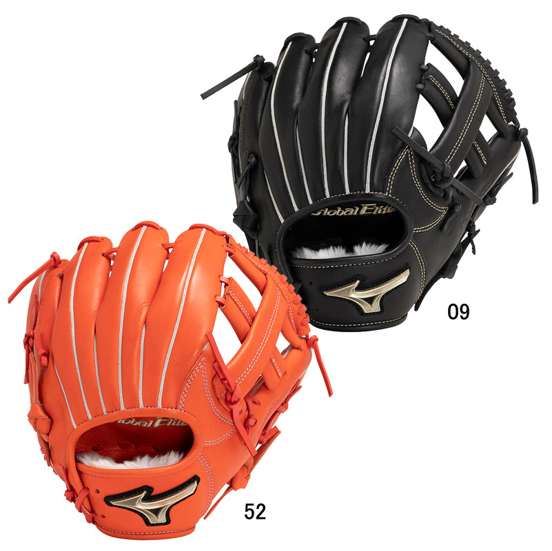 Mizuno Global Erito野球グローブ 黒 レザー MIZUNO 交換無料 野球 グローブ 軟式 大人 右投げ ミズノ