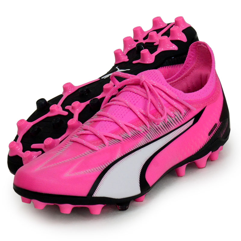 Puma サッカーシューズ シルバー/ブラック/ピンク PUMA プーマ ウルトラ 5 アルティメット x KIDSUPER FG/AG(LONG