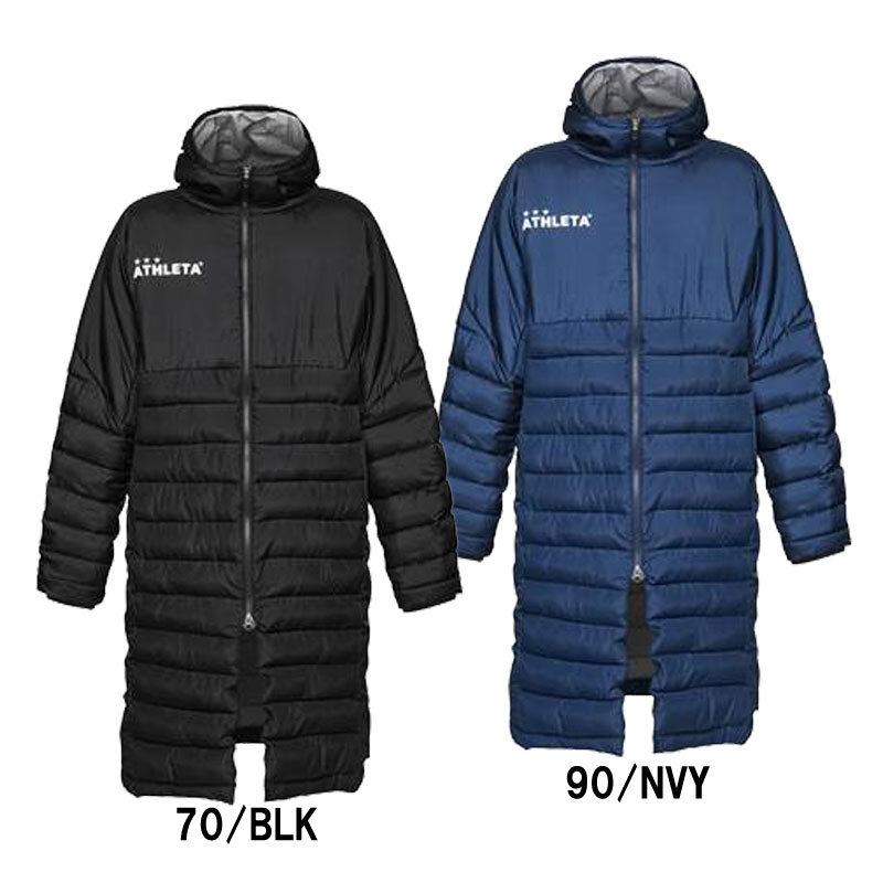 アスレタ ATHLETA JR ベンチコート ジュニア フットサル サッカー ウェア ベンチコート ロングコート 防寒 24FW(04167J)