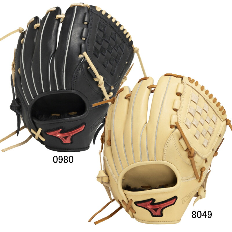 ミズノ MIZUNO 軟式用ウィルドライブ レッド U-Plus 投手×内野×外野:サイズ11 野球 一般 軟式 グラブ グローブ ピッチャー 25SS(1AJGR32730)|ビバスポーツ
