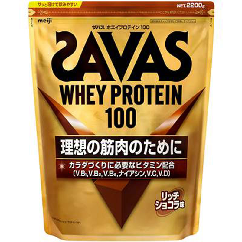 SAVAS(ザバス)ザバス ホエイプロテイン100 資産家黒茶味 2200g加えること(栄養素助けること食料雑貨類)スポーツサプリメント役立つこと性構成要素2631696