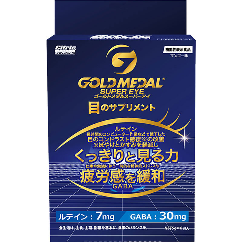 【ロット売りわたす：入り数36】Citric AMINO(シトリックアミノ)目ノサプリメント!シトリックアミノゴールドメダル スーパーアイ 6袋入上半身世話をする 運動競技飲み料(5668)