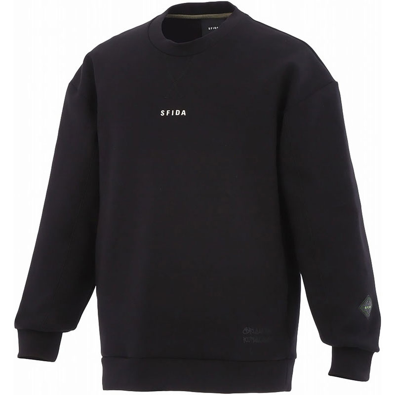 SFIDA スフィーダWINTER WARM T/C スウェットクルー SA-24513フットサル スウェットトレーナーsa24513-blk