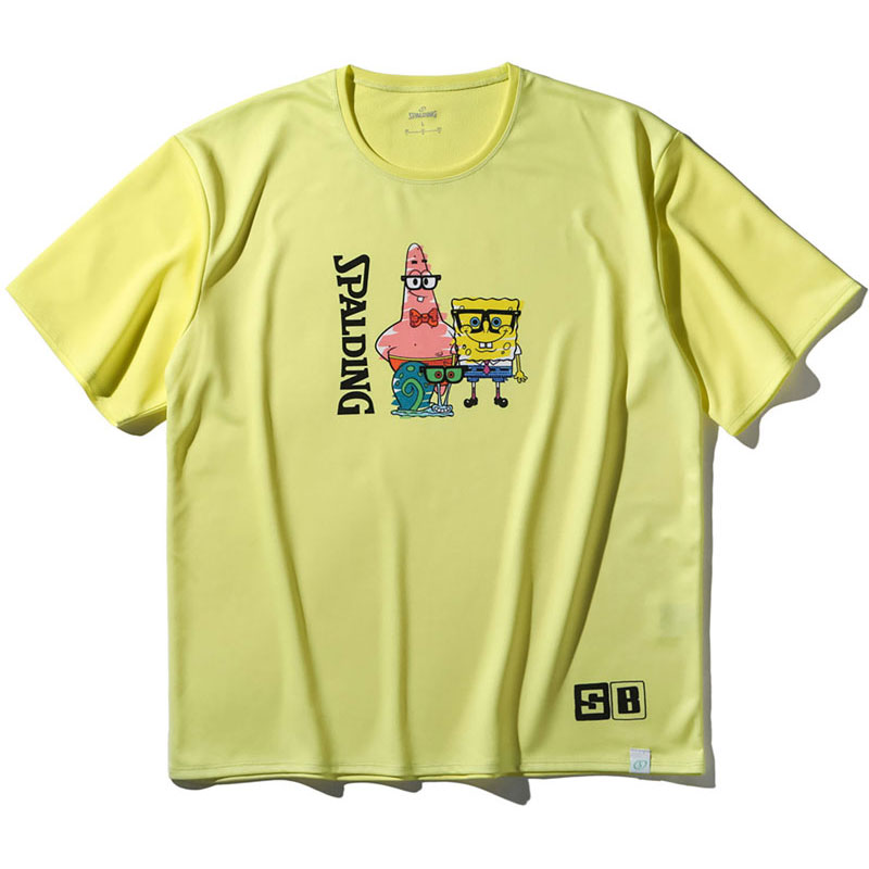 SPALDING スポルディング Tシャツ スポンジ・ボブ ドレスアップ バスケットボール 半袖Ｔシャツ (smt25146s-7800)