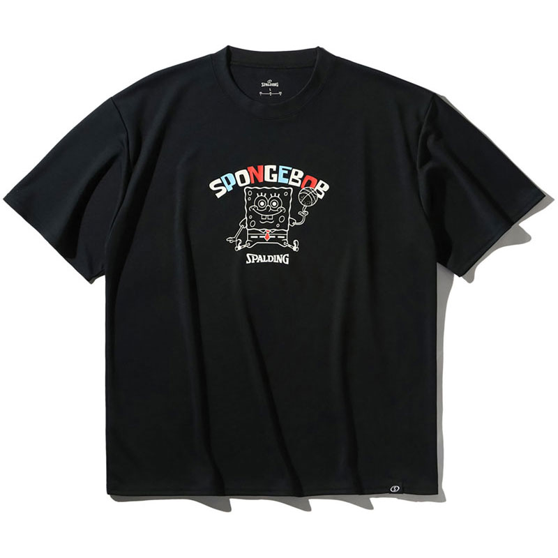 SPALDING スポルディング Tシャツ スポンジ・ボブ パペット バスケットボール 半袖Ｔシャツ (smt25149s-1000)