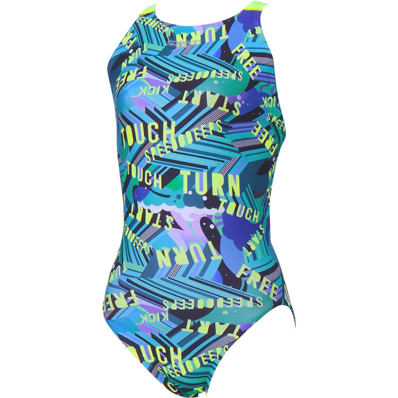 speedo(素早さ)WーSTRIPE T-WS SUIT水浴び水泳着W 非御墨付き(stw02606-aq)