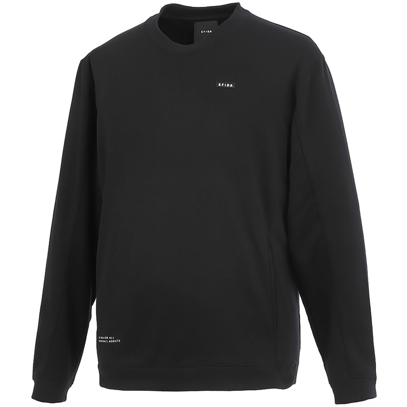 sfida(スフィーダ) スウェットクルーネックシャツ フットサルスウェットトレーナー (sa25515-blk)