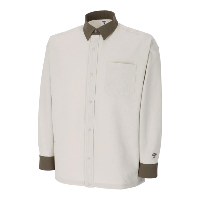 hummel(ヒュンメル) hummel PLAY シアサッカー長袖フルボタンシャツ スポーツスタイル ウェア シャツ HAW4238