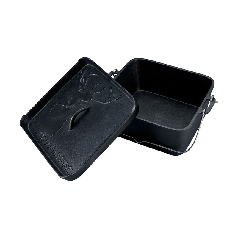 CAPTAIN STAG(キャプテンスタッグ)角型ダッチオーブン25cmトレッキング キャンプ用品 調理用具(UG3071)|ビバスポーツ