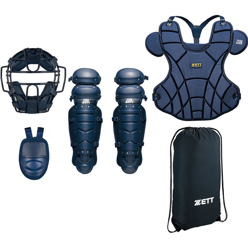 zett(ゼット) 軟式キャッチャー防具 4点セット 野球 ソフトナンシキ セット (bl303set-2900)