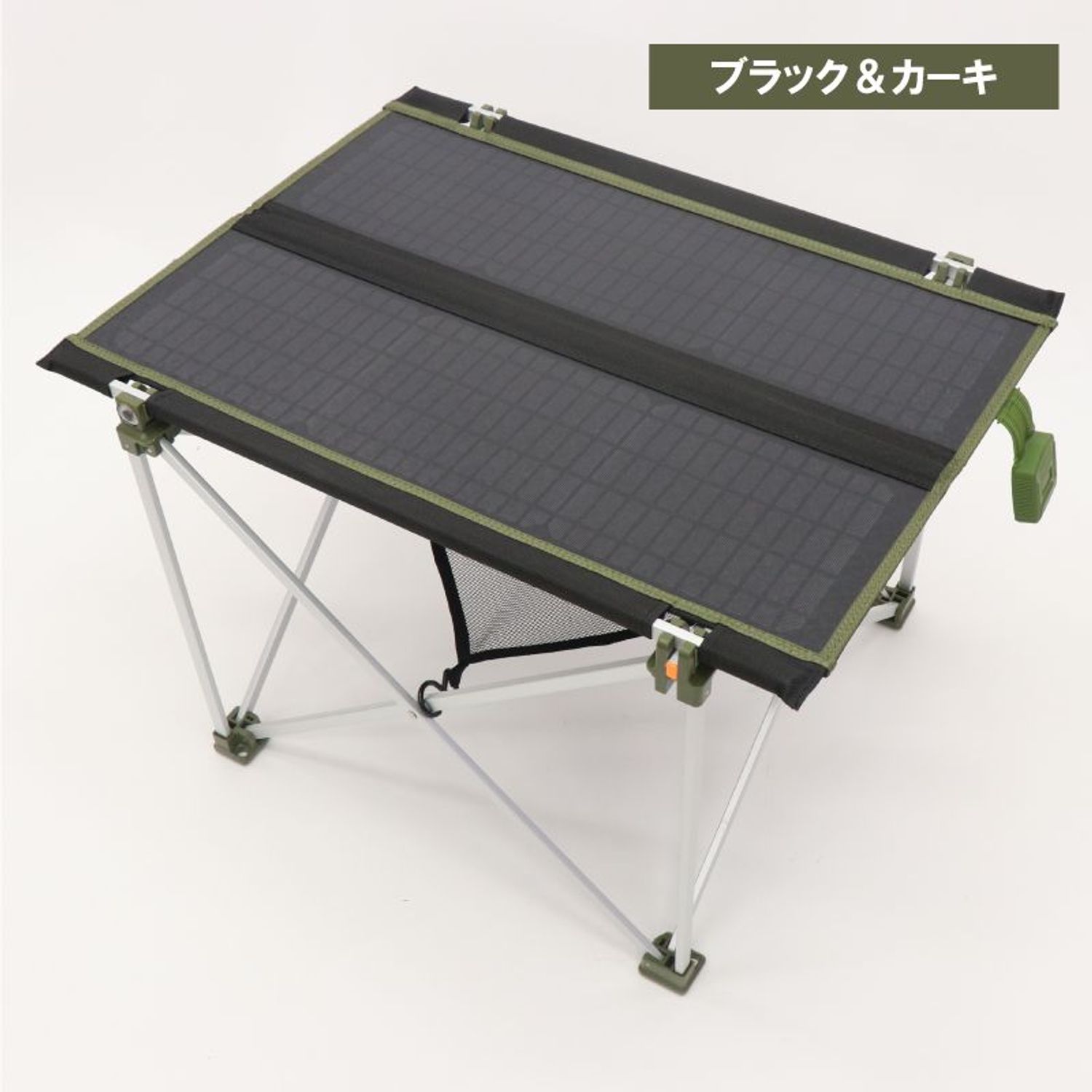 〇ソーラーパネルテーブル　ブラック＆オレンジ ソーラーパネルテーブル ブラック＆オレンジ