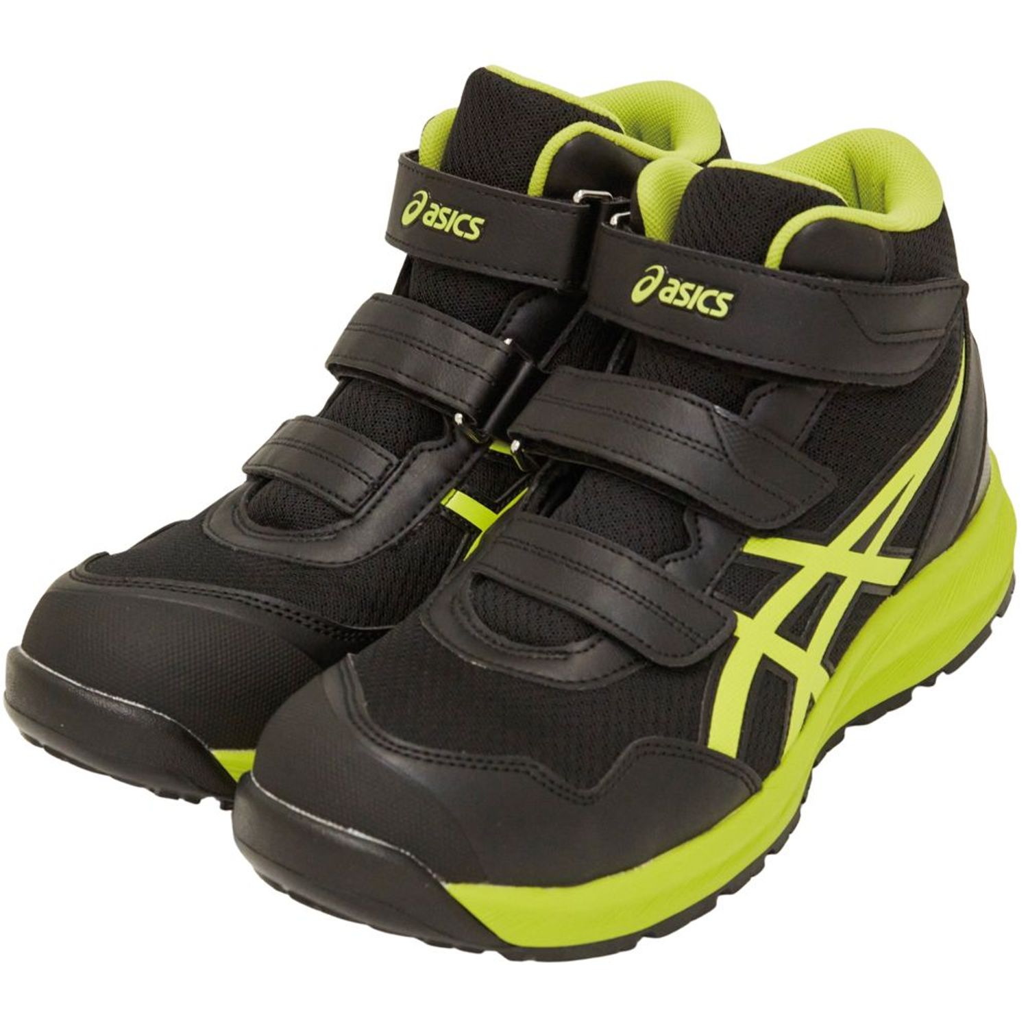 アシックス（ASICS） ウィンジョブCP216 ブラック×ネオンライム