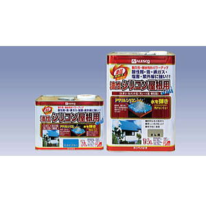 カンペハピオ　油性シリコン屋根用　スカイブルー　7Ｌ 養生 塗料 業務用塗料 屋根用塗料 ビバホーム