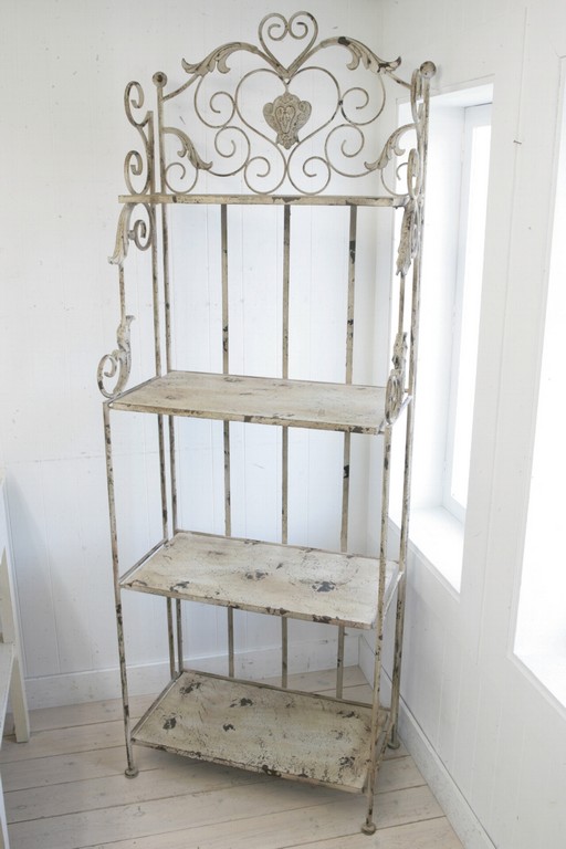 楽天市場】アイアン 4段シェルフ アイアンラック ホワイト ブランシェ