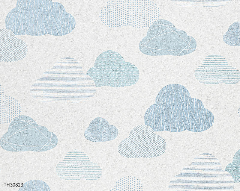 楽天市場 壁紙 のり付き のりなし サンゲツ フェイス クロス Th303 子供部屋 雲柄 空柄 ビバ建材通販