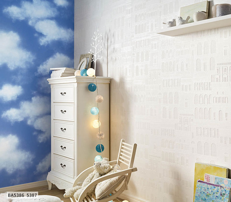 楽天市場 壁紙 青空 雲柄 ファンタジック エレガント シンコール ビックエース クロス のり付き のりなし Ba5386 5387 ビバ建材通販