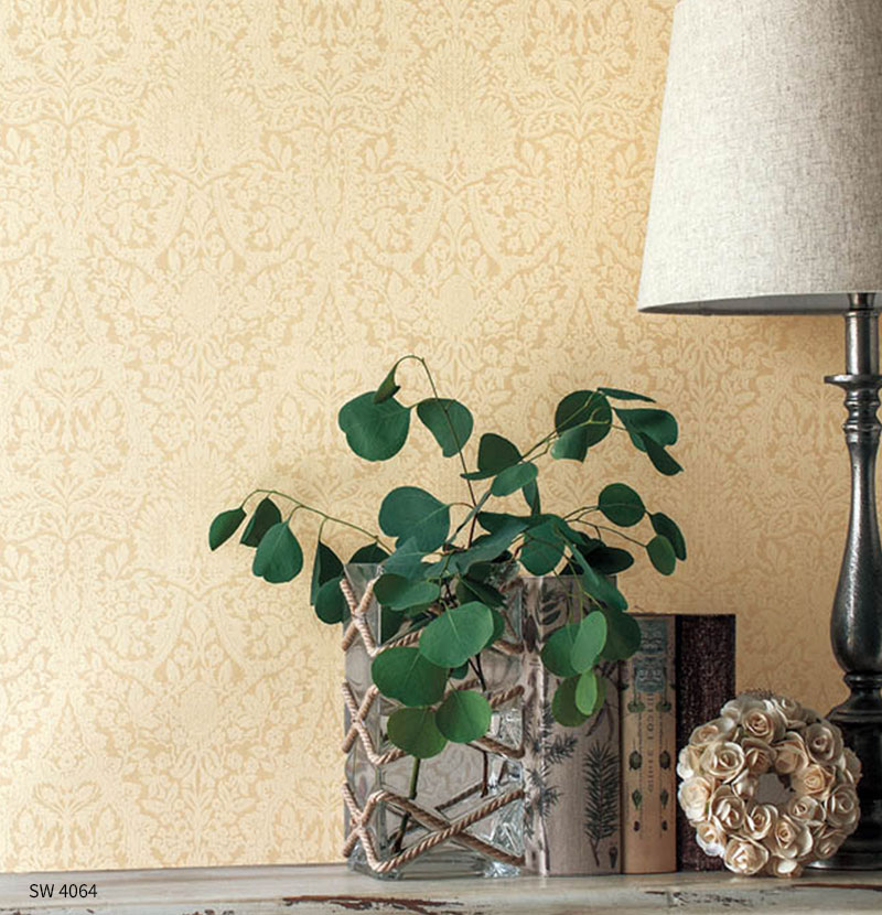 楽天市場 壁紙 レース模様 和紙 紙 のりなし クロス おしゃれ シンコール ウォールプロ 1m単位販売 Sw4063 4064 シュガーマリー ビバ建材通販