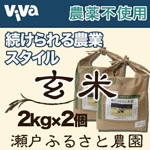 瀬戸ふるさと農園 玄米 4kg (2kg×2個) 【送料無料】 令和7年産 コシヒカリ