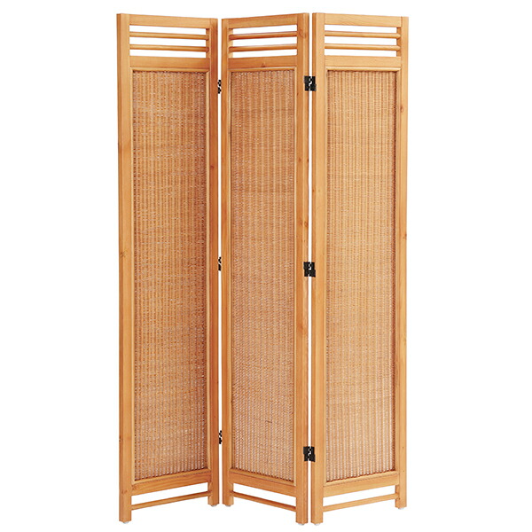 サンフラワーラタン SW07PT アジアンスクリーン 3連 幅40cm 高さ160cm 3枚 完成品 快適 涼しい アジアンテイスト 送料込み｜viventie