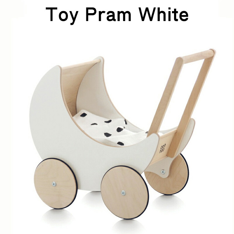 Ooh Noo オーノー 手押し乗り物 孩児 樹製 玩び 翫具梅 白み Toy Pram 北欧 木のおもちゃ おしゃれ 月形 おもちゃ入れ インテリア装飾 翫弄物 生誕日にち 供え 1年歯 配り物 ニューボーンフォト クリスマスプレゼント Daemlu Cl