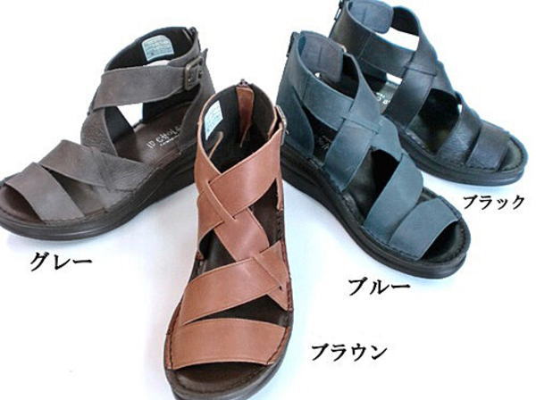 ・In Cholje（インコルジェ）・足に愛想のいい靴 バックﾌｧｽﾅｰ付き添い人 オープントゥブーティーサンダル（4032）  日本製    靴 レディース 亭主もち靴 ●貨物輸送無料