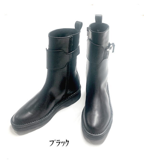 ・In Cholje(インコルジェ)足に優しい靴 2WAYバックルミドルブーツ(610) 靴 レディース 婦人靴●送料無料