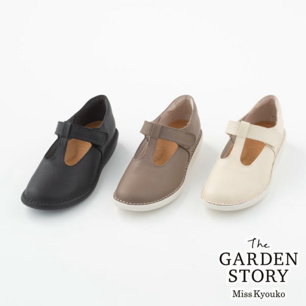 the GARDEN STORY ガーデンストーリ Tストラップシューズ 4E 日本製 【Miss Kyouko】ミスキョウコ 靴 レディース 婦人靴●送料無料