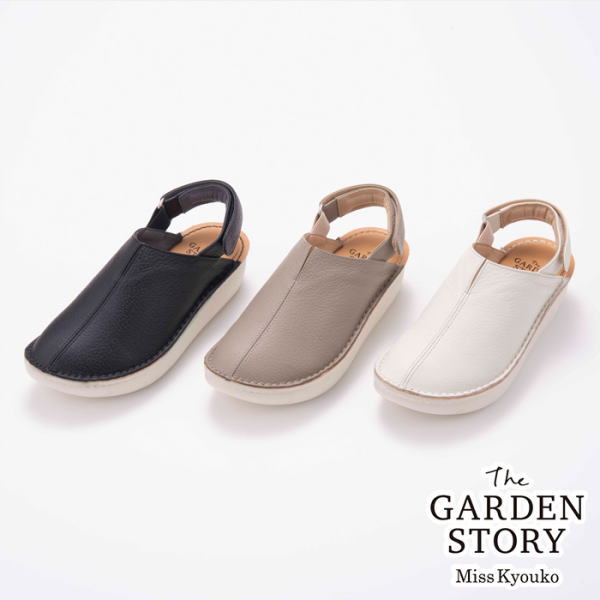 ・【the GARDEN STORY】踵しっかりサボサンダル 4E ミスキョウコ 靴 レディース 婦人靴●送料無料